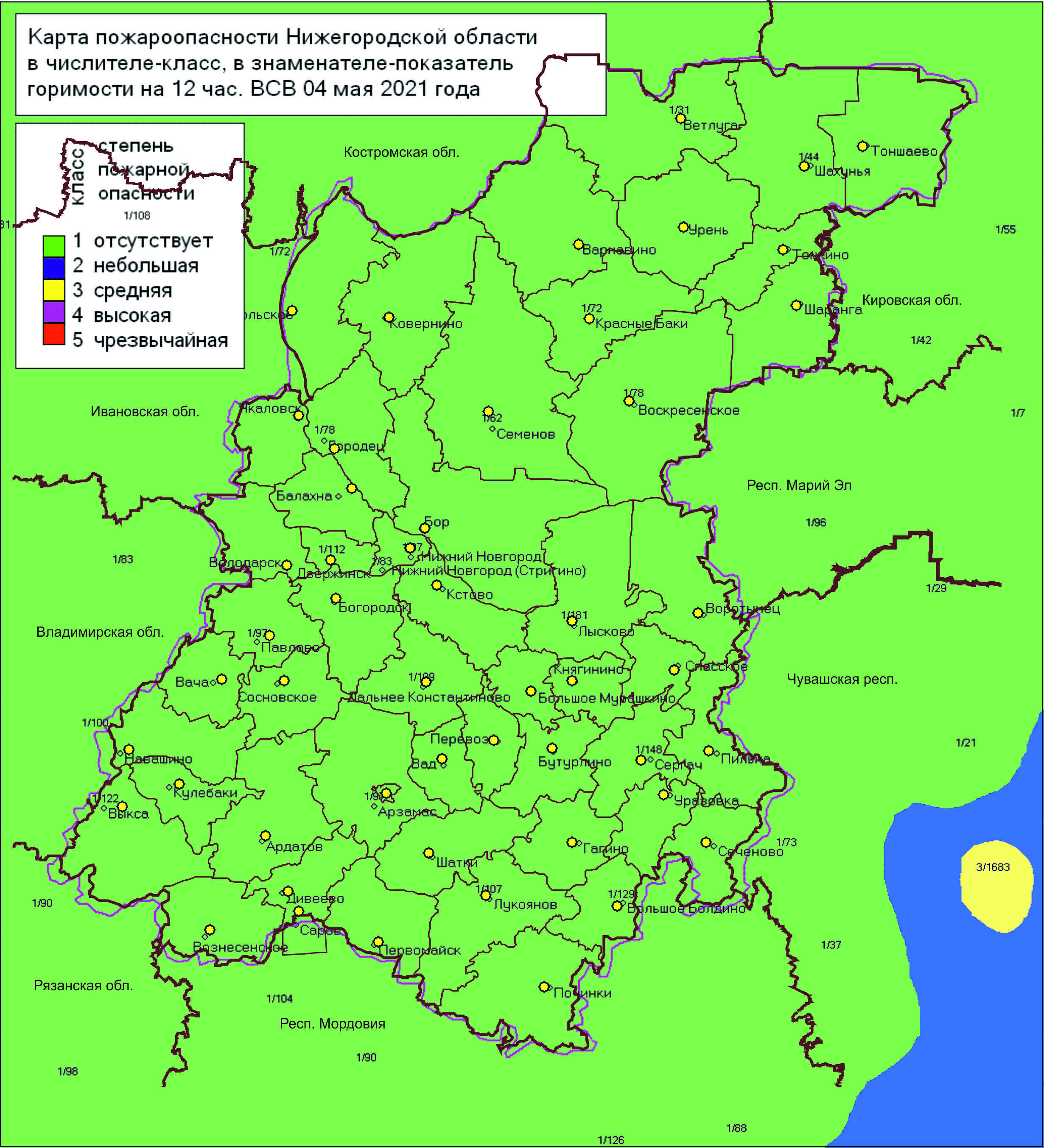 Пожароопасность 04.05.2021